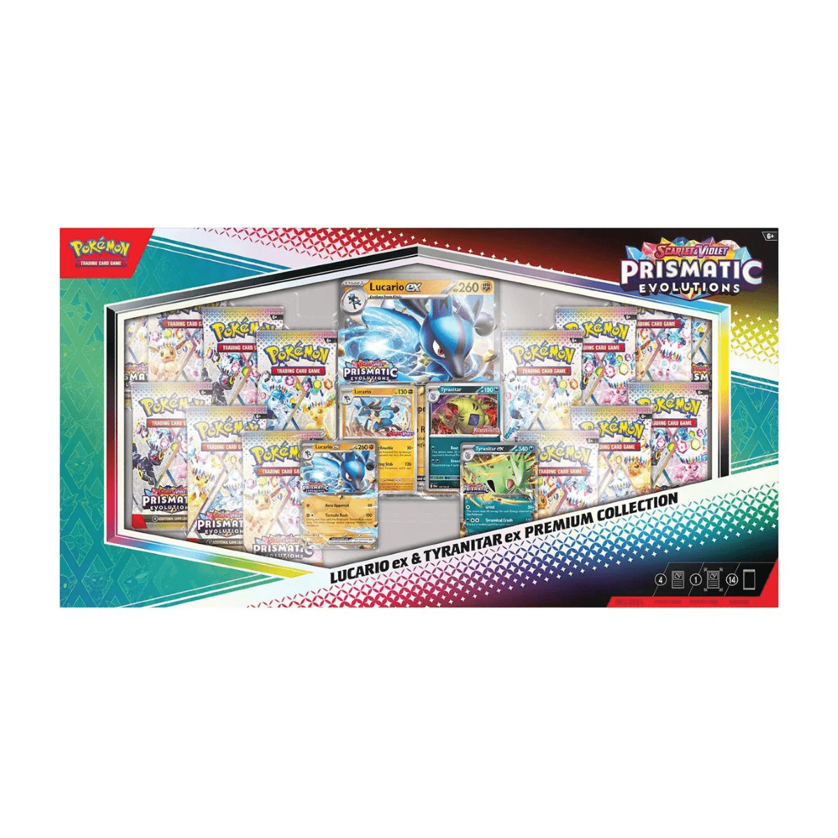 Pokémon Prismatic Evolutions Lucario EX & Tyranitar EX Premium Collection - TCG OOST