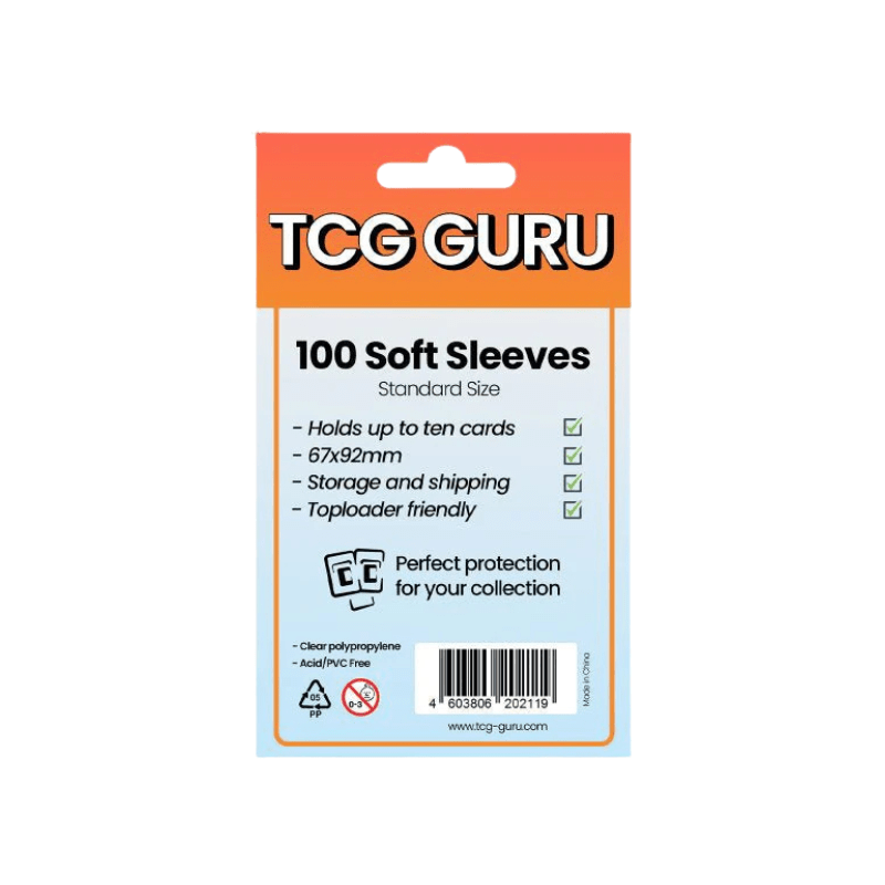TCG Guru 100 Soft Sleeves (Standard Size) - TCG OOST