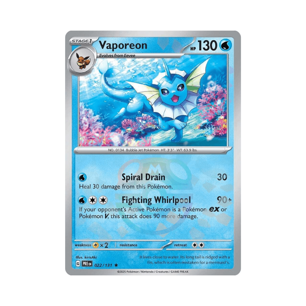 Vaporeon - Prismatic Evolutions - TCG OOST